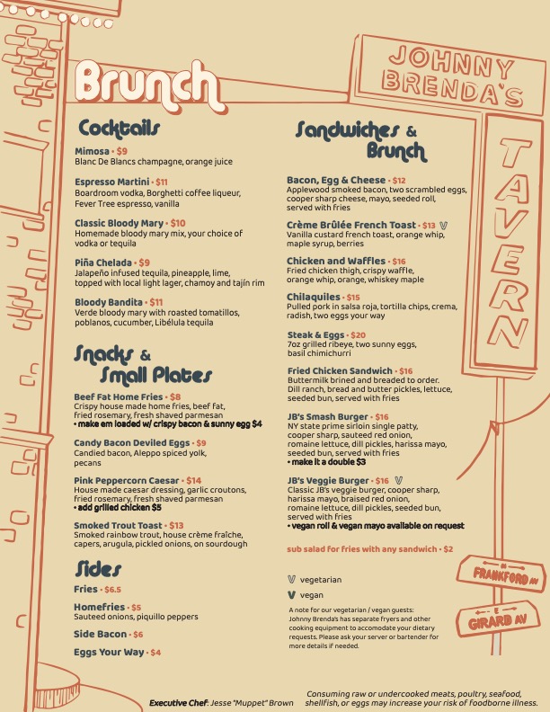 June Brunch Menu