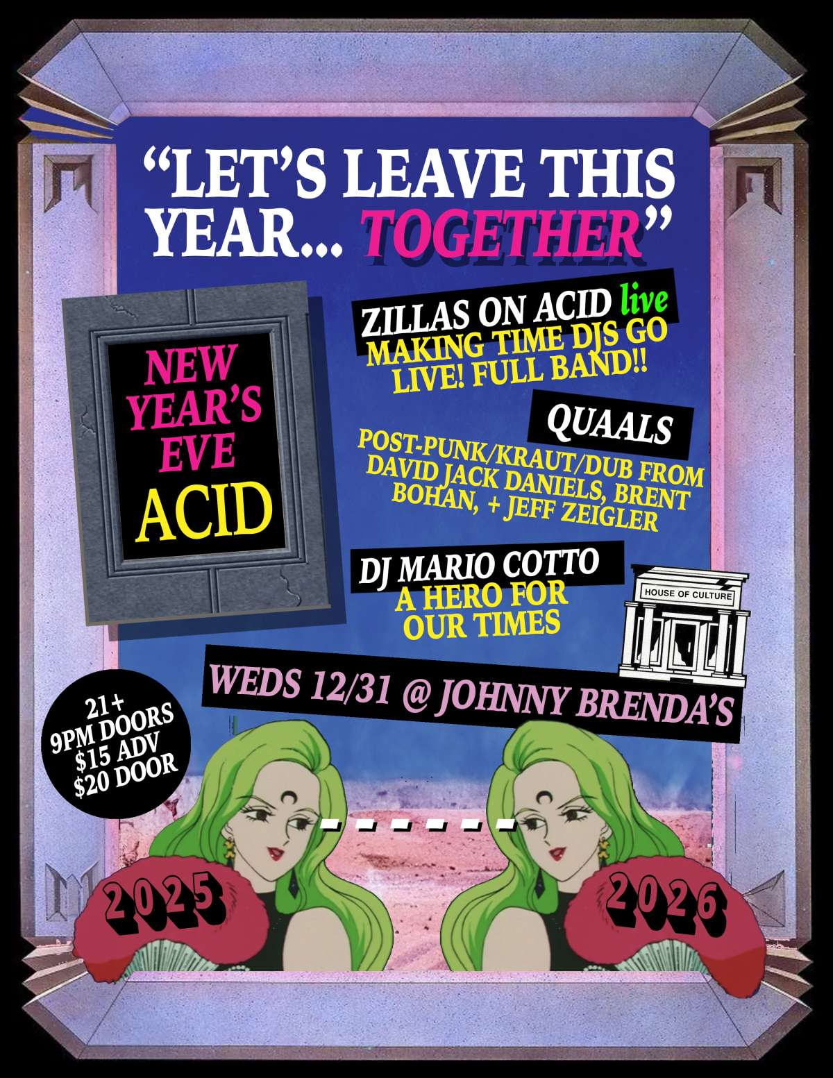 NEW YEAR'S EVE ACID With Zillas On Acid (Live) | Johnny Brenda's